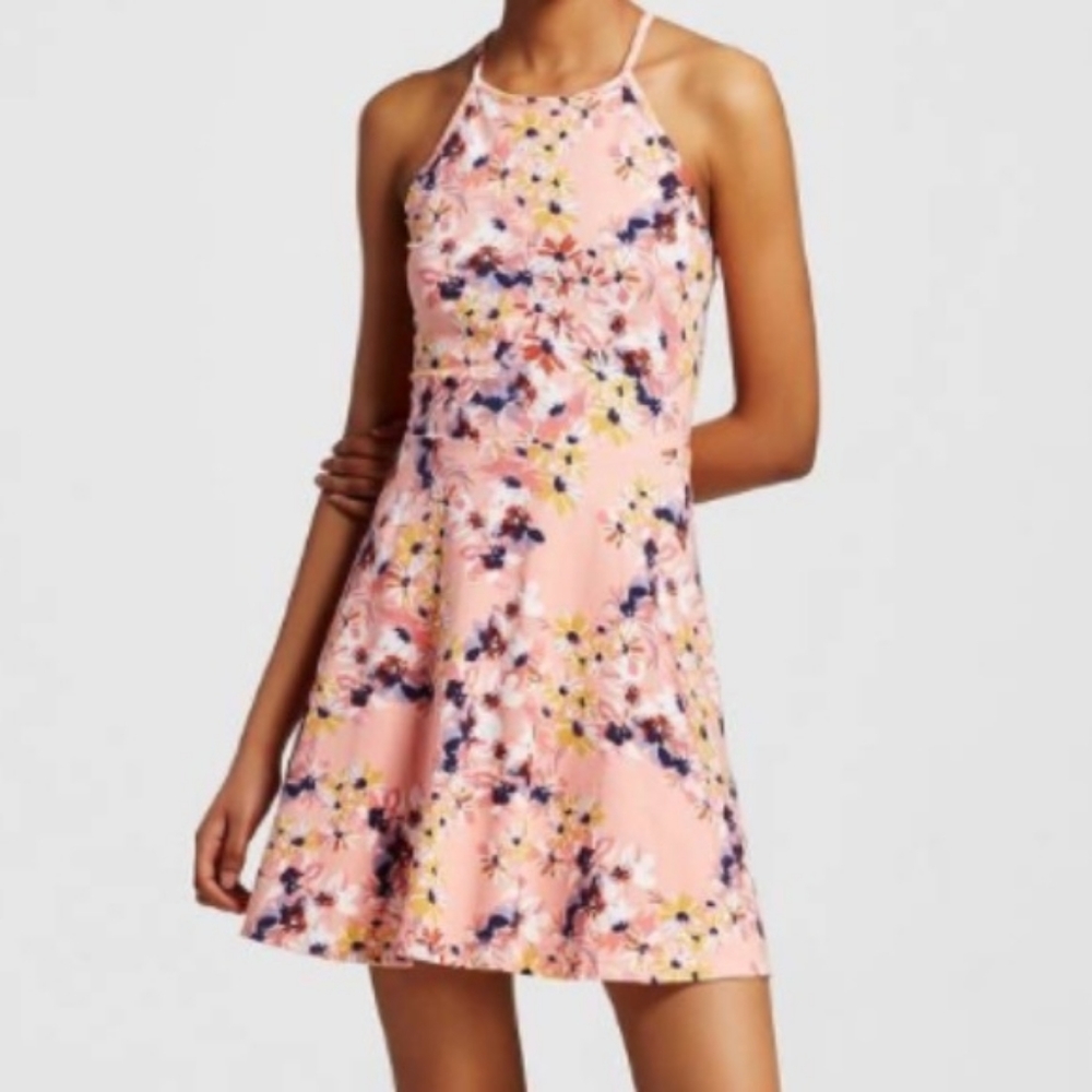 Mossimo Floral High Neck Dress